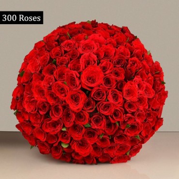 300  Red Roses Bouquet